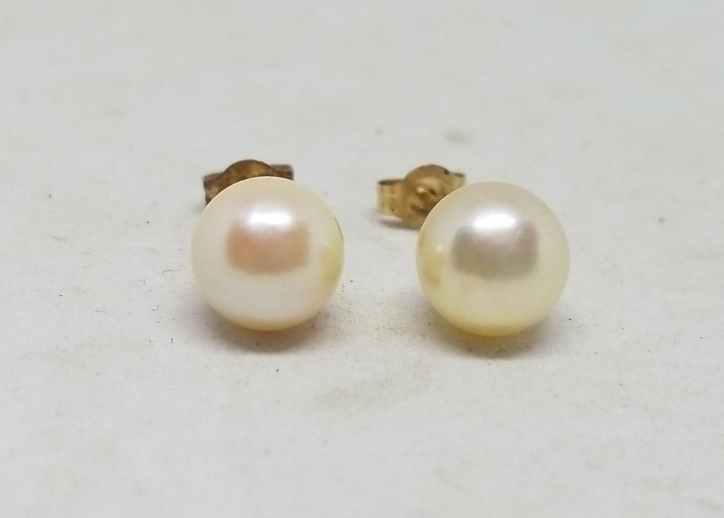 Jacmel yellow gold triple natural purchases pearl peirced drop earrings