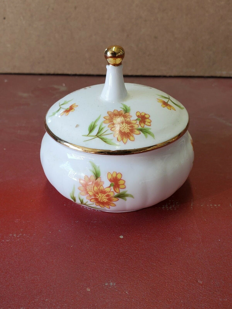 Vintage 1978 Enesco Maruri Masterpiece Bone China Orange Flower Trinke –  Fire And Stone Jewelry