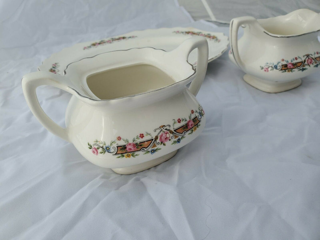 2x. Vintage W.S George Lido Canary Tone Sugar Bowl on sale and Creamer.