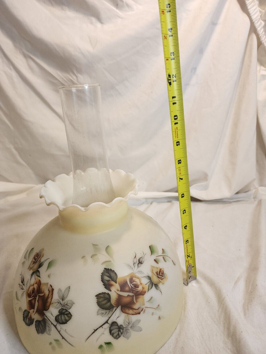 Vintage Milk buy Glass Hurricane Lamp