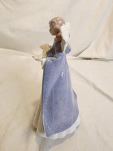 Vintage Lladro Retired 1989 Navidad Cantante Blue Angel Porcelain Tree Topper