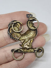Vintage Sterling Silver Figural Rooster Repousse Bage/Buckle