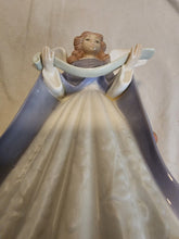 Vintage Lladro Retired 1989 Navidad Cantante Blue Angel Porcelain Tree Topper