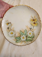 Antique Bavaria Artist Signed ZBE Daisies Hand Painted Flowers Porcelain Plate