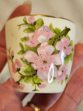 Atq Sutherland English Bone China Hand Painted Pink Flowers Small Demitasse Cup