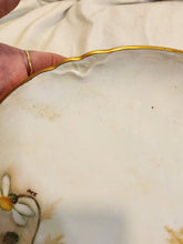 Antique Bavaria Artist Signed ZBE Daisies Hand Painted Flowers Porcelain Plate