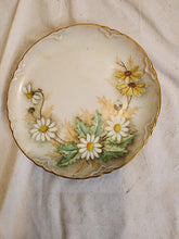 Antique Bavaria Artist Signed ZBE Daisies Hand Painted Flowers Porcelain Plate