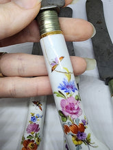 Antique Levy Dresden Meissen Germany Porcelain Hand Painted Flowers 4pc Knives