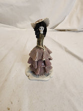 Vintage Italian Lino Zampiva Handmade Spaghetti Hair Girl Plaid Dress Figurine