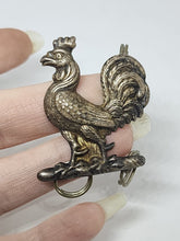 Vintage Sterling Silver Figural Rooster Repousse Bage/Buckle
