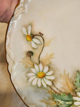 Antique Bavaria Artist Signed ZBE Daisies Hand Painted Flowers Porcelain Plate