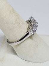 Sterling Silver 5 Stone Cubic Zirconia Trellis Setting Ring Size 8