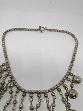Vintage Sterling Silver Ball Bead Fringe All Sterling Silver Necklace 16" 80.99g