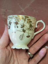 Antique Fine Bone China Hand Painted Gold Flower Design Demitasse Cup