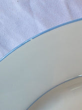 Antique Haviland & Co Limoges Hand Painted Bell Flowers Dessert Plate Blue Rim
