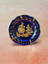 Antique Limoges France Cobalt Blue Gold Design Couple Proposal Butter Pat