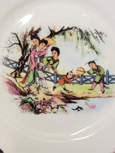 Antique Germany Chinese Scene Of Family At A Lake Hand Painted Salad Plate