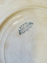 Antique EPP Co Juniata Canonsburg PA Transferware Floral Pink Rim Dinner Plate