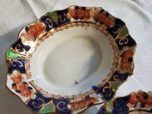 Vintage Royal Stafford China Gold Imari Scalloped Oval Dinner Plates