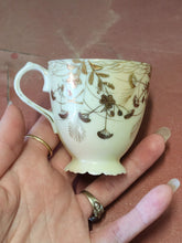 Antique Fine Bone China Hand Painted Gold Flower Design Demitasse Cup