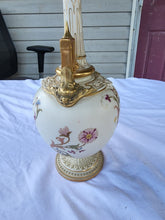 Antique 1890 Victorian Royal Worcester Blush Ivory Cabinet Vase Gold Trim