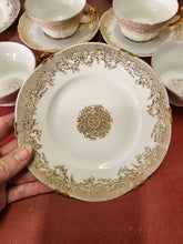 Antique Theodore Haviland Limoges France Porcelain Gold Filigree Flower Dish Set