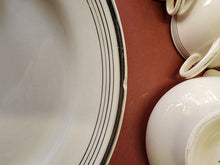 Vintage Homer Laughlin Eggshell Nautilus F 46 N 5 Silver Plate 34pc Dish Set