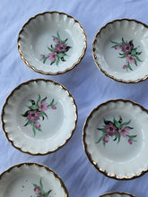 Vtg Scio Pottery China (?) White Porcelain Hand Painted Flowers Saucers & Bowls