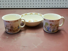 Vintage 3pc Royal Doulton Bunnykins 1936 & 1988 Bone China Mugs And Cereal Bowl