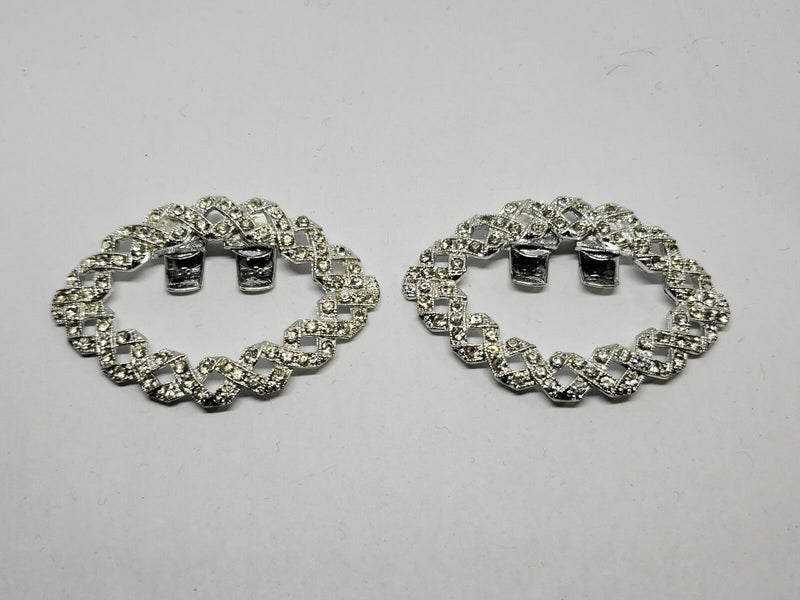 Rhinestone Shoe Clips - Vintage Tip Toe Shoe Clips - Old Store