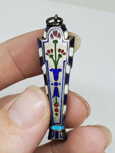 Antique Sterling Enamel Mummy Sarcophagus Propelling Mechanical Pencil Charm