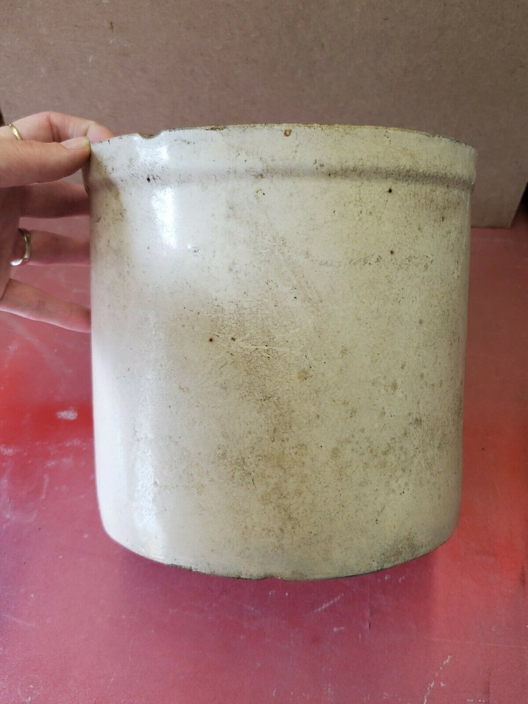 Antique White Stoneware 1 Gallon Crock Planter – Fire And Stone Jewelry