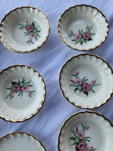 Vtg Scio Pottery China (?) White Porcelain Hand Painted Flowers Saucers & Bowls