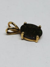 10k Yellow Gold Canadian Ammolite Pendant Backed