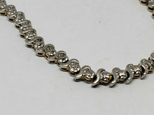 Gold Plated Sterling Silver Vermeil Illusion Diamond Tennis Bracelet