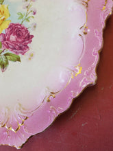 Antique EPP Co Juniata Canonsburg PA Transferware Floral Pink Rim Dinner Plate